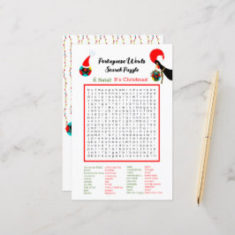 Lámina Navidades Rompecabezas portugués de búsqueda de pa