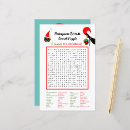 Lámina Navidades Rompecabezas portugués de búsqueda de pa