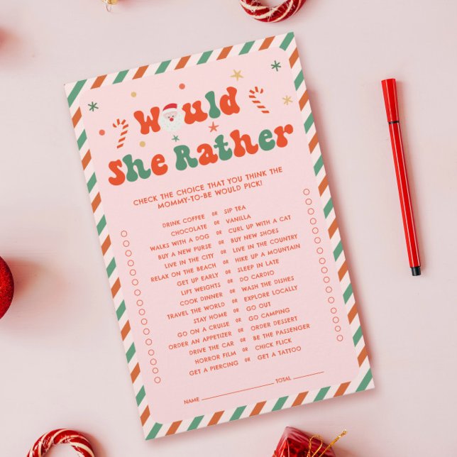 Lámina Navidades rosados Baby Shower Prefiere Jugar (Subido por el creador)