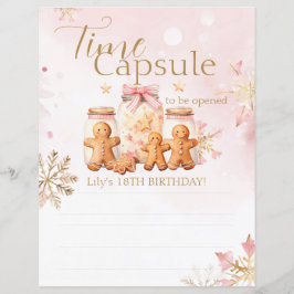 Lámina Navidades rosados de pan de jengibre Cápsula de cu