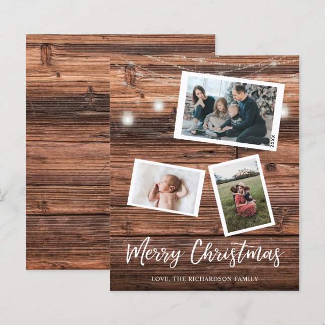 Lámina Navidades rusos de presupuesto alumbran multifoto (Anverso / Reverso)