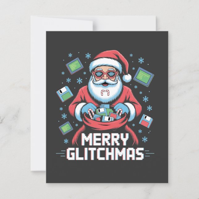 Lámina Navidades Santa del programador de codificación Me (Anverso)