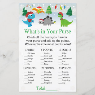 Lámina Navidades Santa dinosaur Qué hay en tu juego de bo