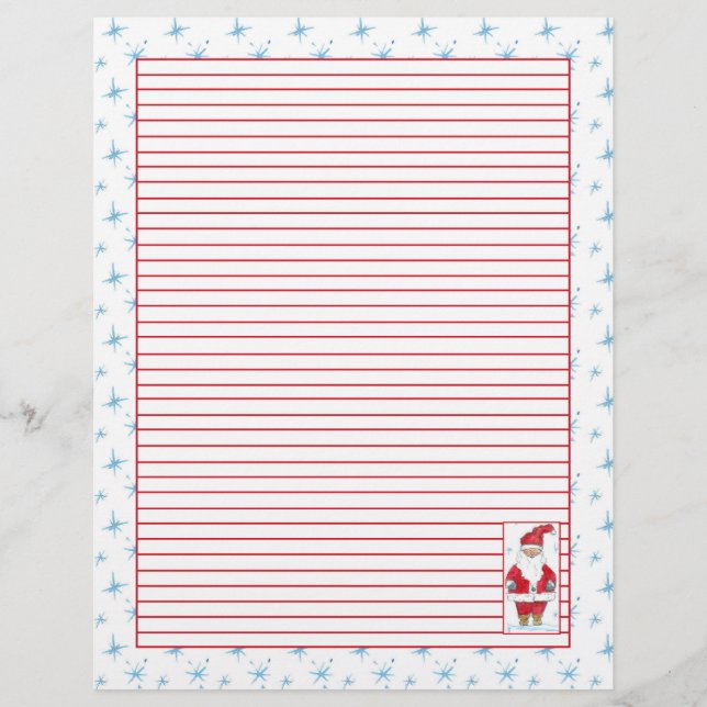 Lámina Navidades Santa Red Lin Snowflakes (Anverso)