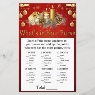 Lámina Navidades velas ¿Qué hay en tu bolso?