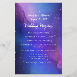 Lámina Nebulosa púrpura Boda del espacio ultraterrestre d