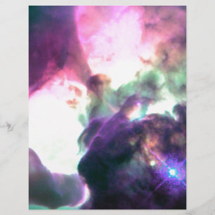 Lámina Nebulosa Verde azulada Púrpura Rosa