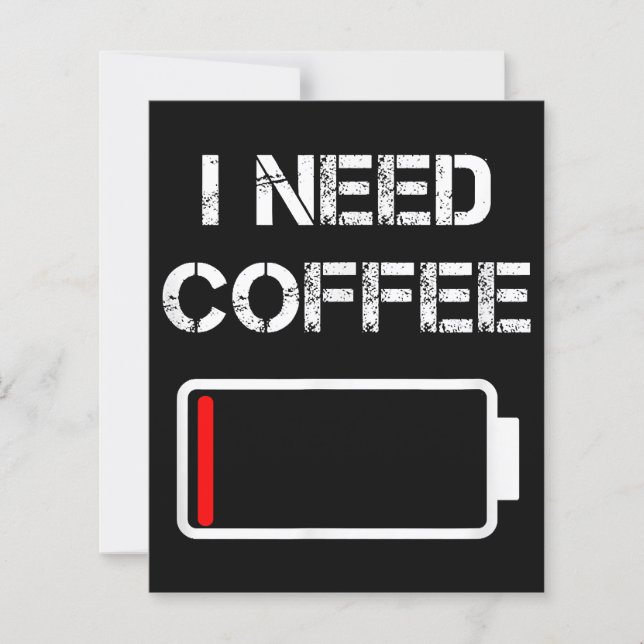Lámina Necesito café, cucharas de café divertidas, frijol (Anverso)