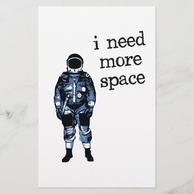 Lámina Necesito más astronauta espacial (Anverso)