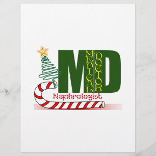 Lámina Nefrología MERRY CHRISTMAS MÉDICA