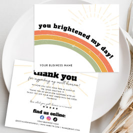 Lámina Negocios de presupuesto Gracias Retro Boho Arcoiri