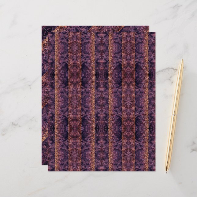 Lámina Negrita Purple Gold Gothic Lace (Anverso/Reverso In Situ)