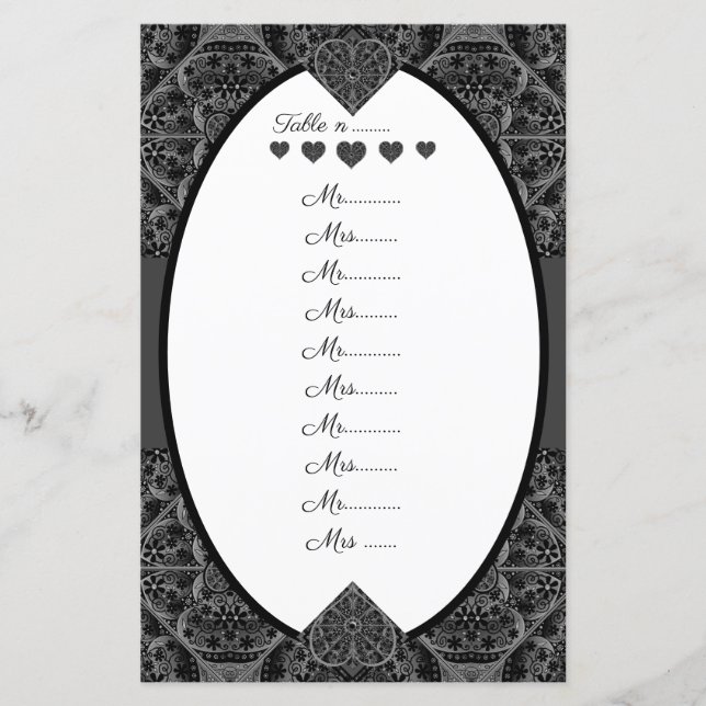 Lámina Negro de cerámica de encaje (Anverso)