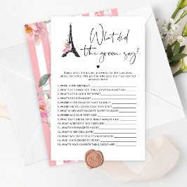 Lámina Negro rosa de París ¿Qué dijo el novio del juego?