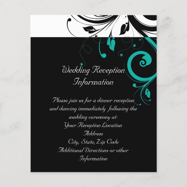 Lámina Negro y blanco con Verde azulado giratorio inverso