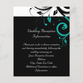 Lámina Negro y blanco con Verde azulado giratorio inverso