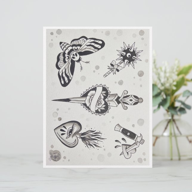 Lámina Negro Y Gris De Lauren Caldwell (Anverso de pie)