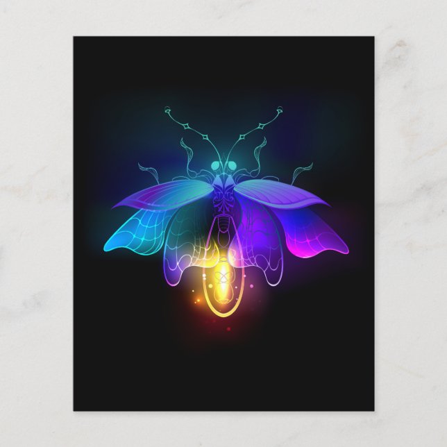 Lámina Neon Firefly en negro (Anverso)