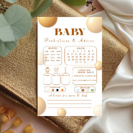 Lámina Neutral Gold Balloon Baby Predictions Advice