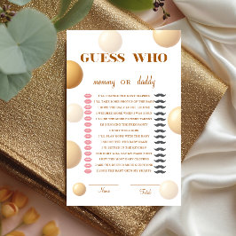 Lámina Neutral Gold Balloon Guess Who Baby Game