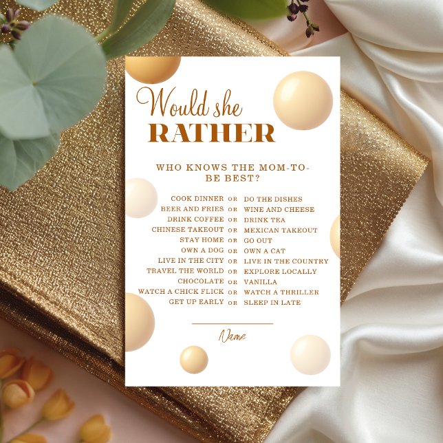 Lámina Neutral Gold Balloon Would She Rather Game (Subido por el creador)