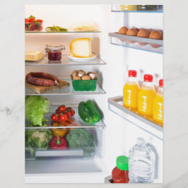Lámina Nevera abierta llena de comida