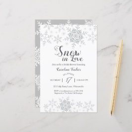 Lámina Nieve de invierno en ducha de novias enamorada