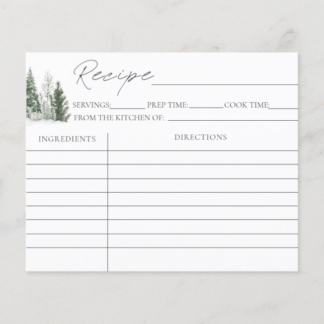 Lámina Nieve en amor Bodega de invierno Ducha de novia Ta (Anverso)