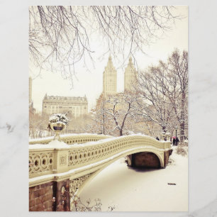 Lámina Nieve en Central Park - Nueva York en invierno