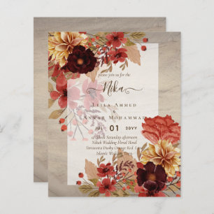 Lámina NIKAH - Invitación a la boda islámica con presupue