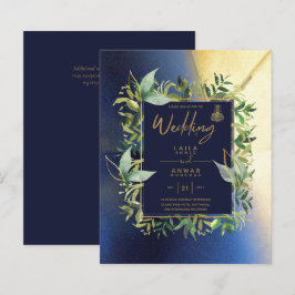 Lámina NIKAH - Invitaciones a la Boda Islámica de Oro Azu