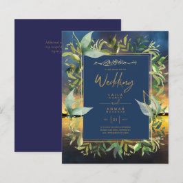 Lámina NIKAH - Invitaciones a la Boda Islámica de Oro Azu