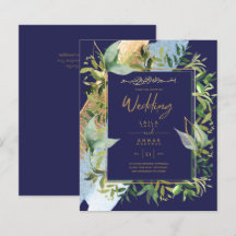 NIKAH - Invitaciones a la Boda Islámica de Oro Azu