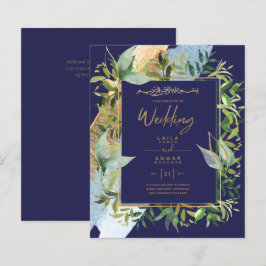 Lámina NIKAH - Invitaciones a la Boda Islámica de Oro Azu