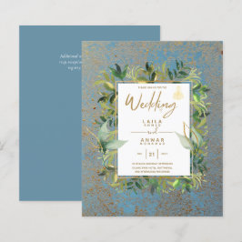 Lámina NIKAH - Invitaciones a la Boda Islámica de Oro Azu