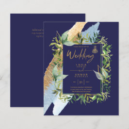 Lámina NIKAH - Invitaciones a la Boda Islámica de Oro Azu