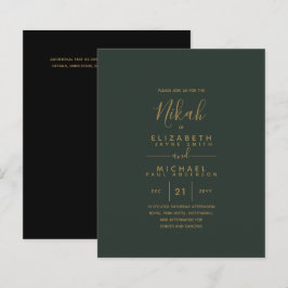 Lámina NIKAH - Moderno presupuesto de oro verde