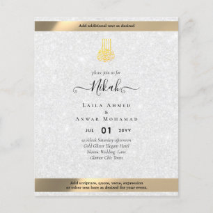 Lámina NIKAH - Mosca caligráfica de invitación a la boda 