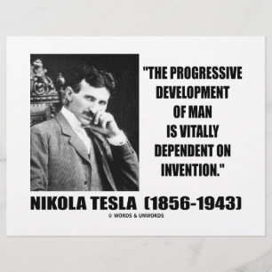 Lámina Nikola Tesla Desarrollo Progresivo De La Cita Del