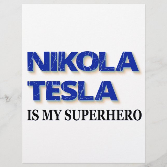 Lámina Nikola Tesla Es Mi Superhéroe (Anverso)