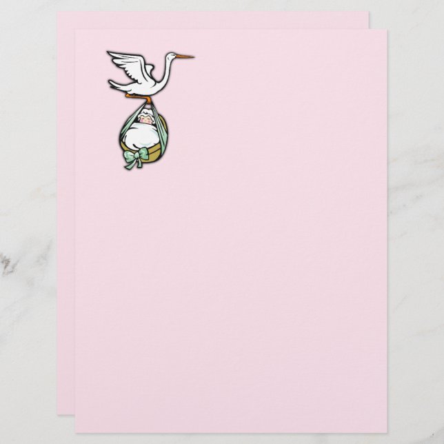 Lámina Niña bebé rosa bonito (Anverso / Reverso)