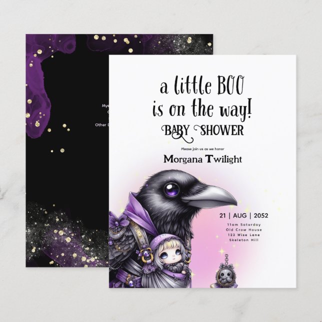 Lámina Niña gótico entregada por Crow Boo en camino (Anverso / Reverso)