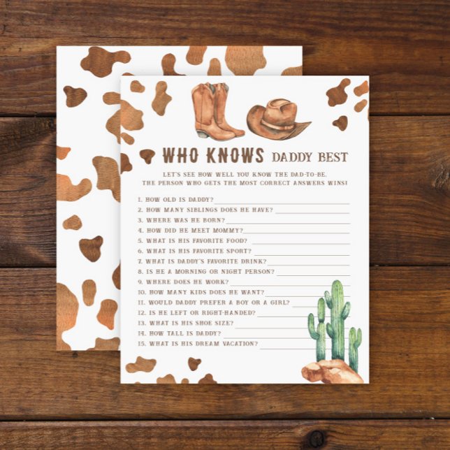 Lámina Niñito Vaquero - Quién conoce al mejor juego de pa (Subido por el creador)