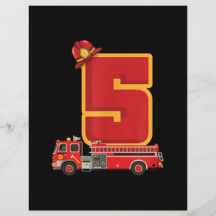 Lámina Niño de 5 años de edad regalo de bombero