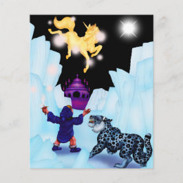 Lámina Niño divino de Libertad Unicornio Nieva Fantasía D