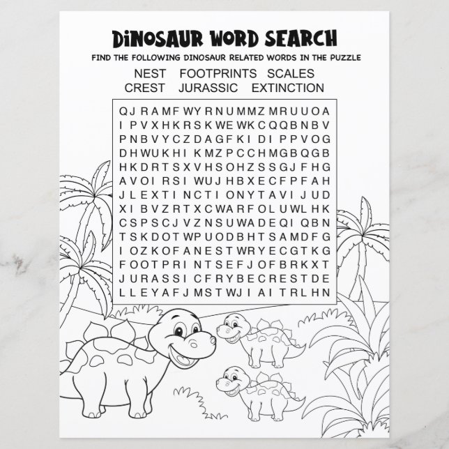 Lámina Niños Actividad Dinosaurio Rompecabezas Búsqueda d (Anverso)