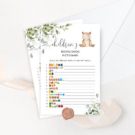 Lámina Niños con ducha de oso libros de emoji juego de pi