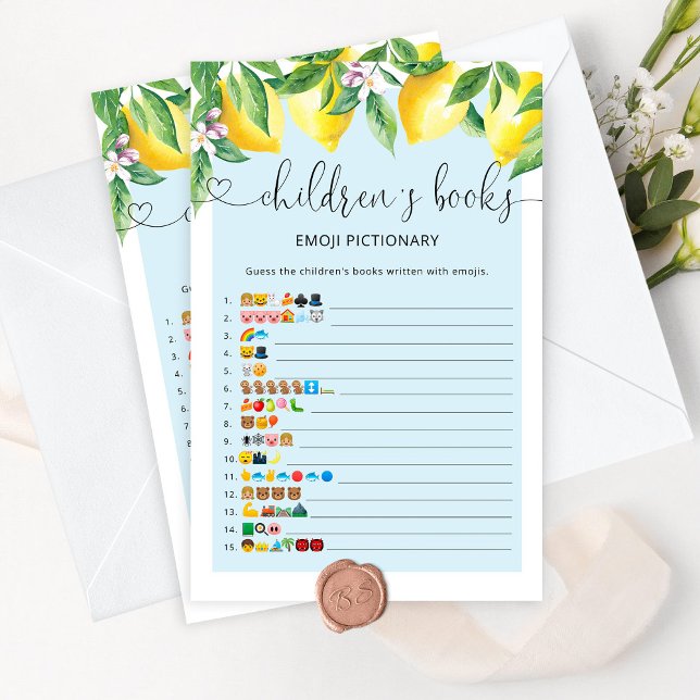 Lámina Niños de Blue Lemon libros emoji juego piccionario (Subido por el creador)