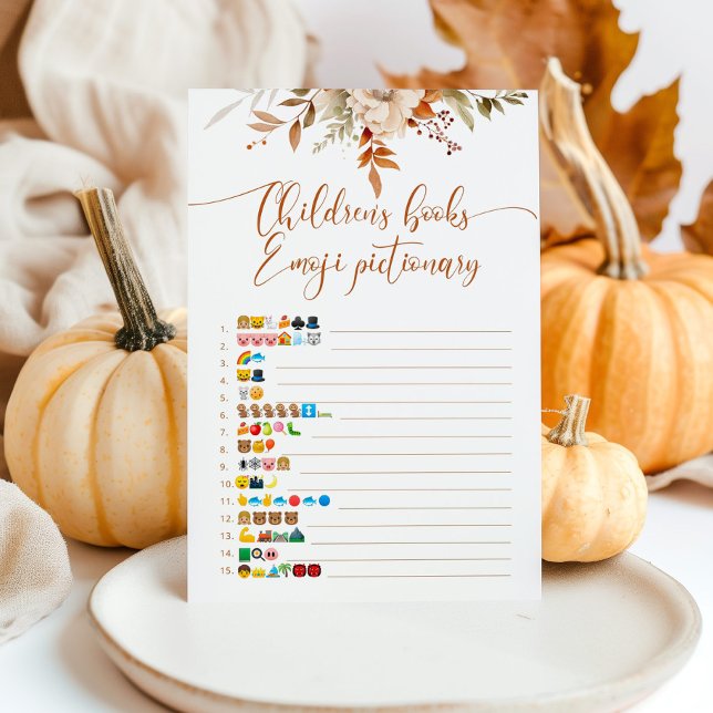 Lámina Niños de calabaza de otoño libros de emoji de jueg (Subido por el creador)
