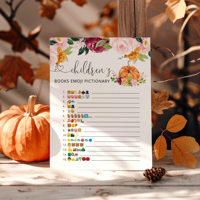 Lámina Niños de calabaza de otoño libros de emoji de jueg (Subido por el creador)